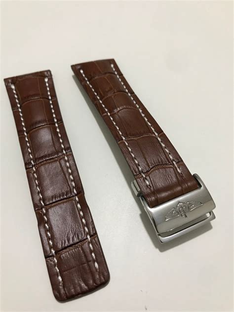 breitling 24mm watch strap|Breitling navitimer brown leather strap.